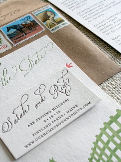 Sarah Parrott’s Beautiful Letterpress Save the Dates thumbnail