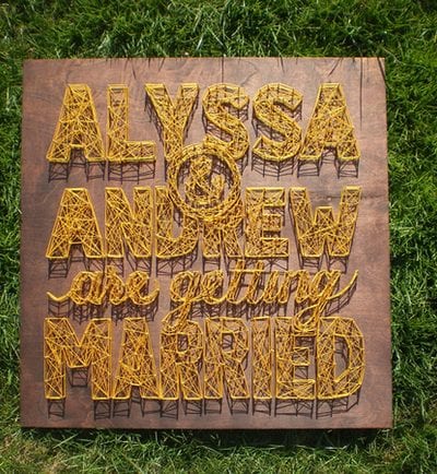 DIY String Art Wedding Sign thumbnail