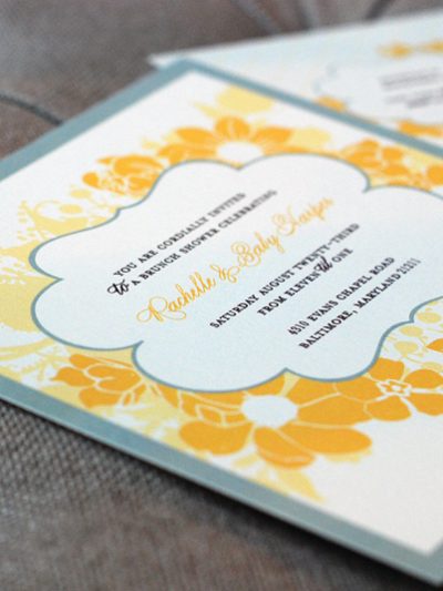 Gray and Yellow Baby Shower by Chelle Paperie thumbnail