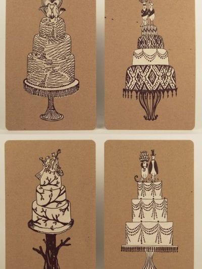 Wedding Cake Letterpress Prints from Yee-Haw Industrial thumbnail
