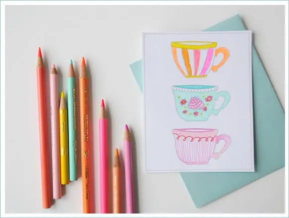 diy-color-pencil-tea-cup-card