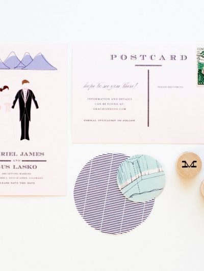 Mountain Theme Wedding Invitations from MaeMae Paperie thumbnail