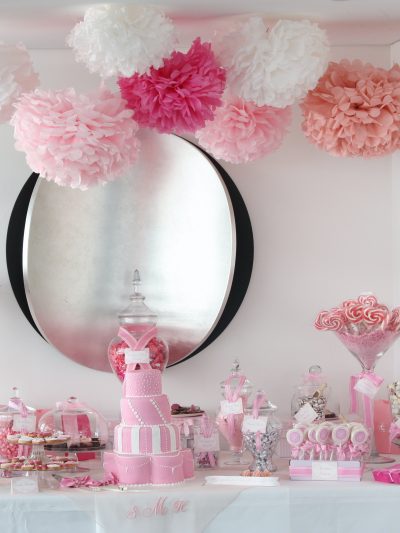 Sugarcoated Pink and White Candy Buffet thumbnail