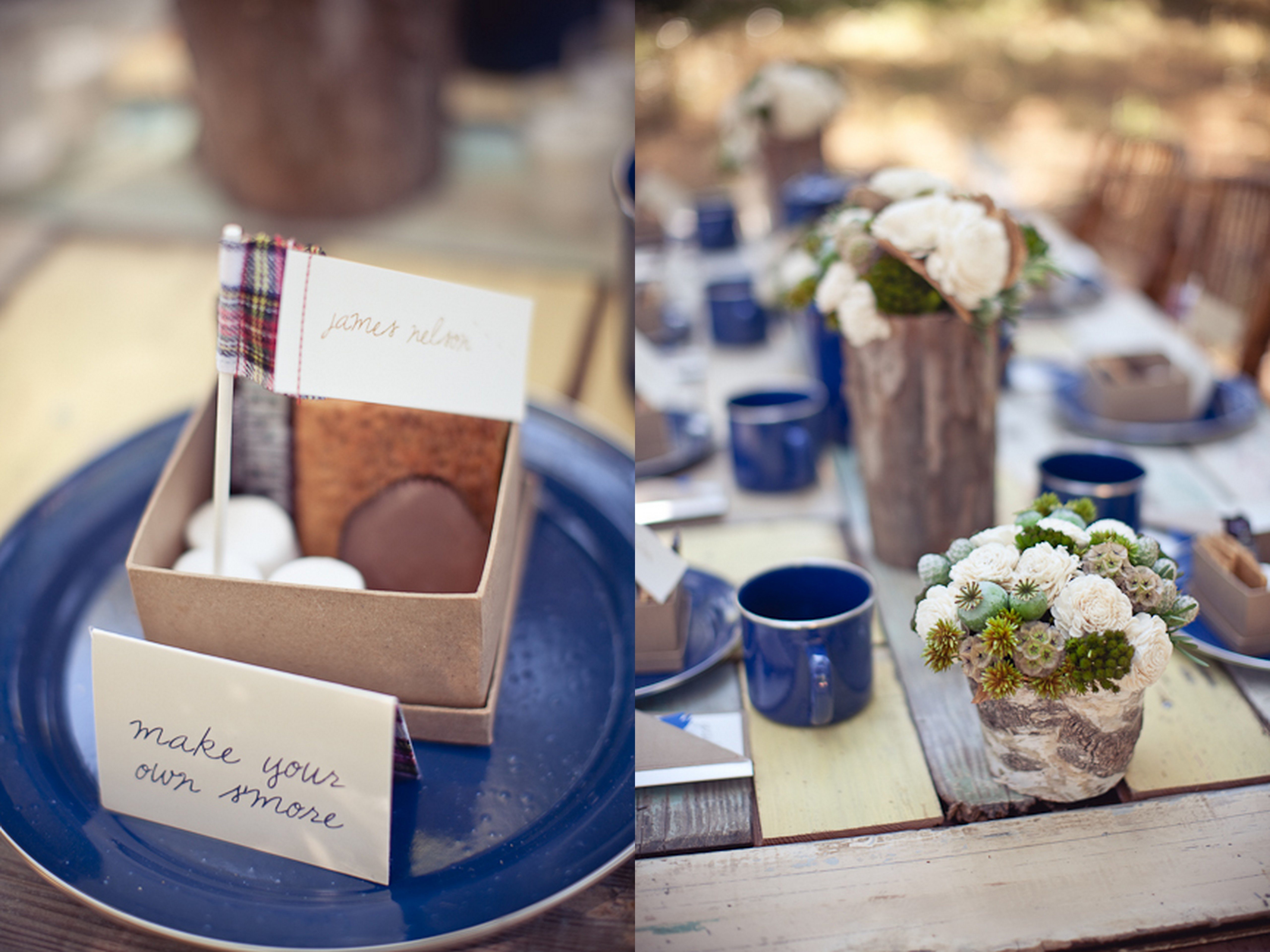 Camping Themed Rustic Outdoor Wedding Make Your Own Smores Camping Themed Rustic Outdoor Wedding Make Your Own Smores Favors