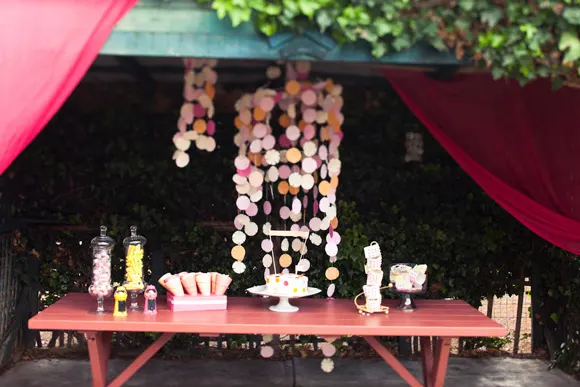 pink-purple-orange-polka-dot-birthday-party