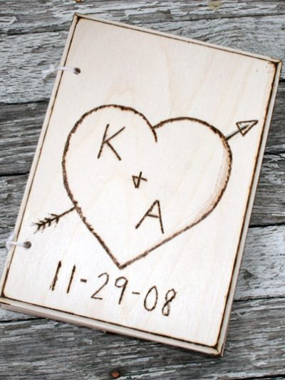 Custom Wood Carving Guest Book thumbnail
