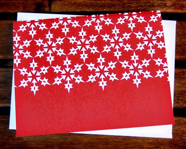 red-snowflake-holiday-cards