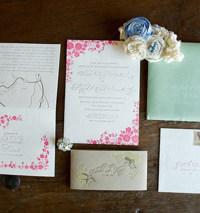 Pretty Country Calligraphy Wedding Invitations thumbnail
