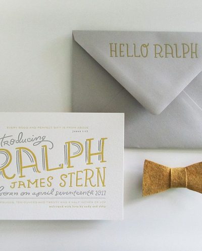 Hand Lettered Baby Announcements thumbnail