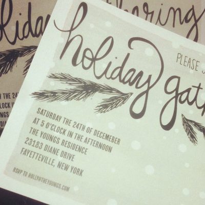Printable Holiday Party Invitations + Labels thumbnail