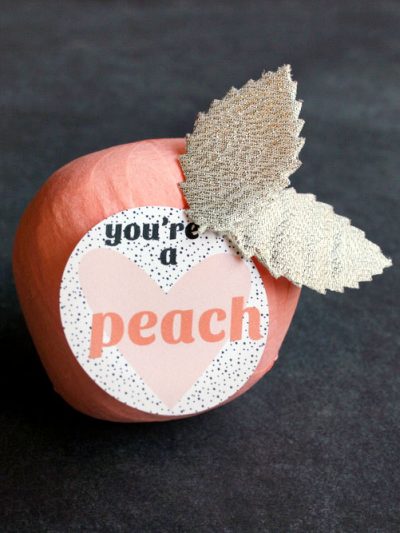 DIY Peach Prize Ball Valentines thumbnail