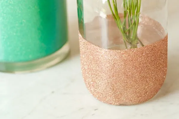 DIY glitter vases from The Sweetest Occasion