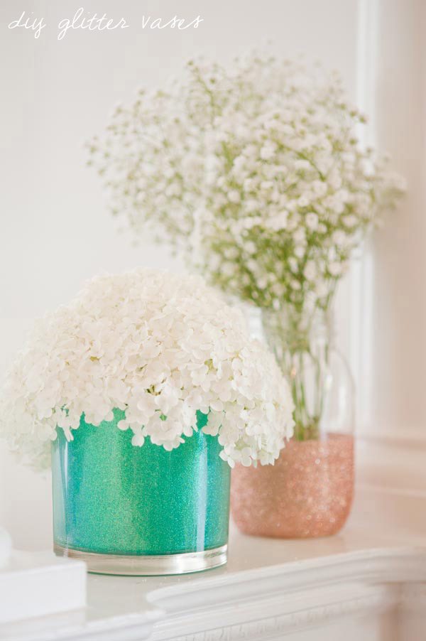 DIY glitter vases from The Sweetest Occasion