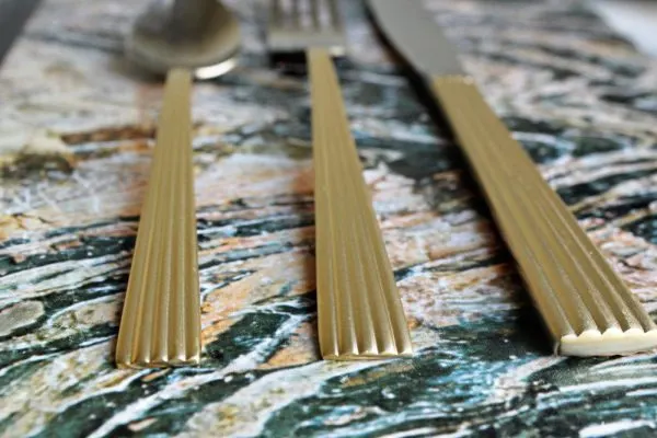 DIY gilded flatware by Hank + Hunt for The Sweetest Occasion