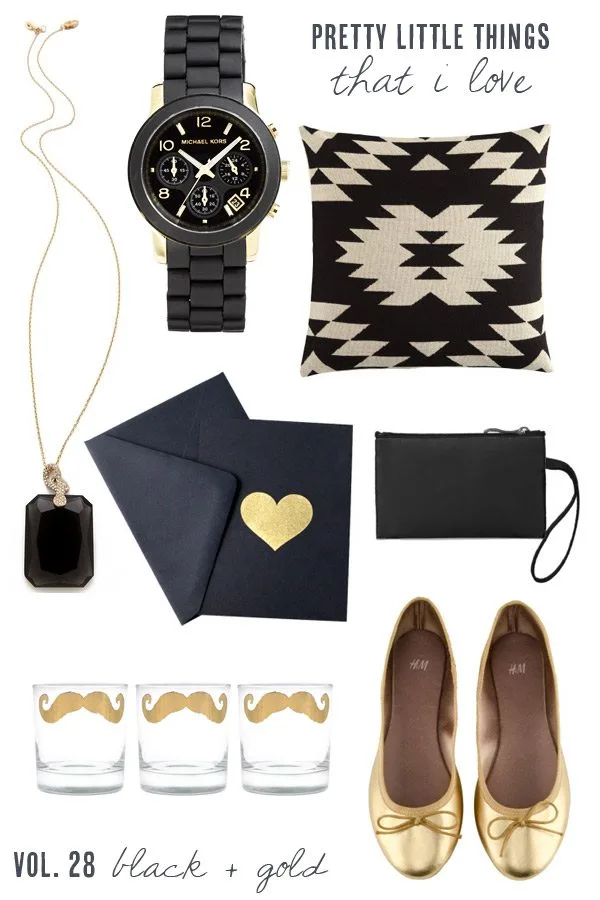 Pretty black and gold accessories from The Sweetest Occasion