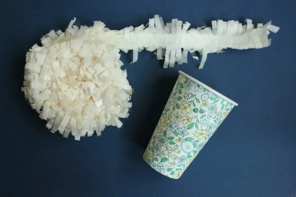 DIY fringe party cups by Hank + Hunt for The Sweetest Occasion