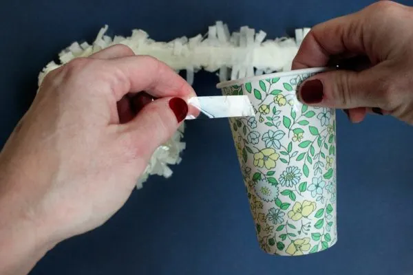 DIY fringe party cups by Hank + Hunt for The Sweetest Occasion