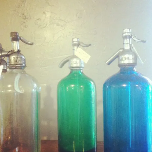 Vintage seltzer bottles | Photo by Cyd Converse, The Sweetest Occasion