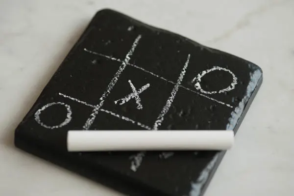 DIY chalkboard coasters by The Sweetest Occasion