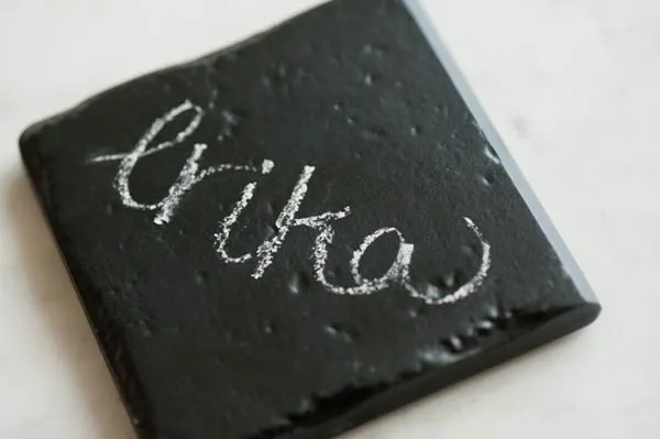 DIY chalkboard coasters by The Sweetest Occasion