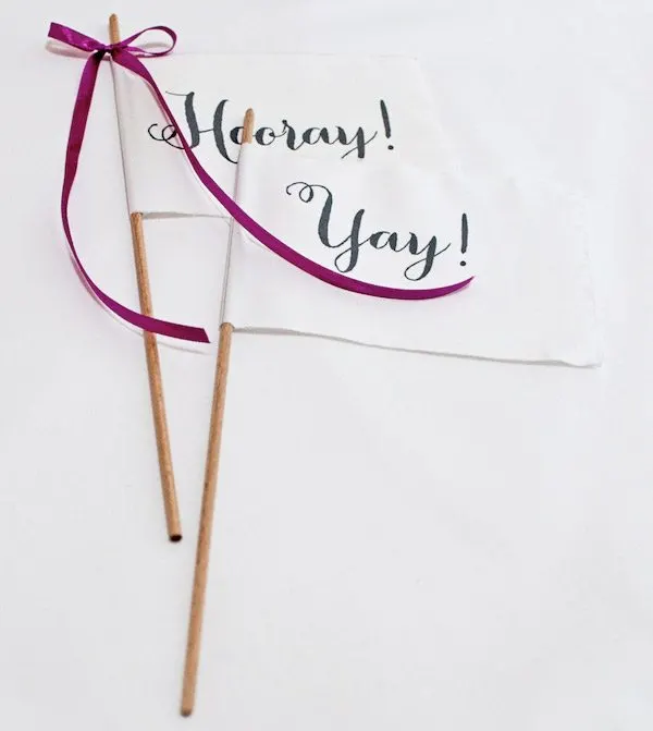DIY celebration pennants by Oh The Lovely Things for The Sweetest Occasion