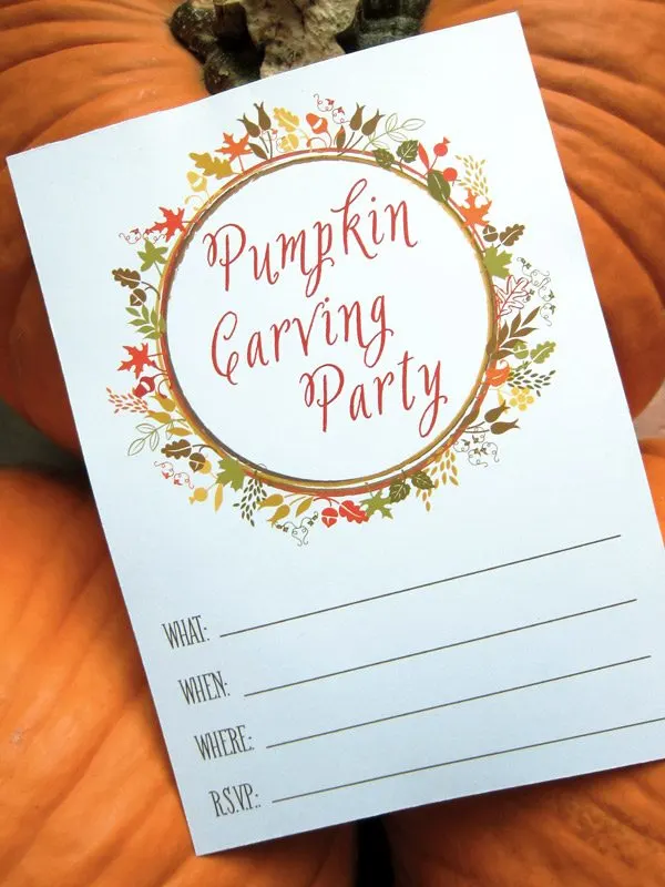 Pumpkin carving party printables | Delphine for The Sweetest Occasion