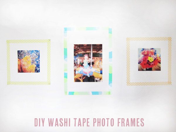 DIY Washi Tape Photo Frames - The Sweetest Occasion