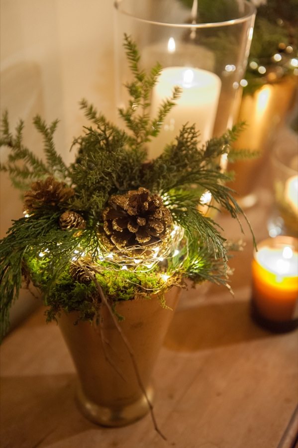 Golden holiday party from The Sweetest Occasion | Photo by Brea McDonald + styling by Beautiful Days