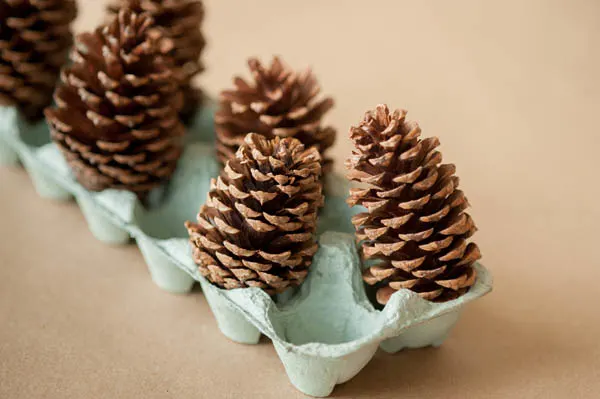 DIY gold leaf pine cone garland from The Sweetest Occasion | Photo by Alice G Patterson