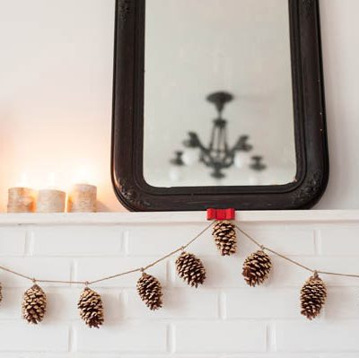DIY Gold Leaf Pine Cone Garland thumbnail