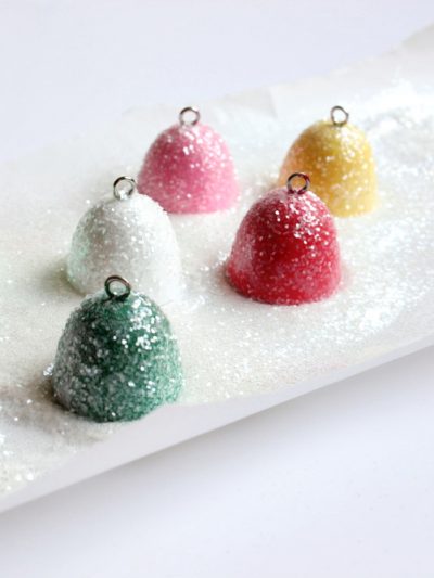 DIY Glittery Gumdrop Ornaments thumbnail