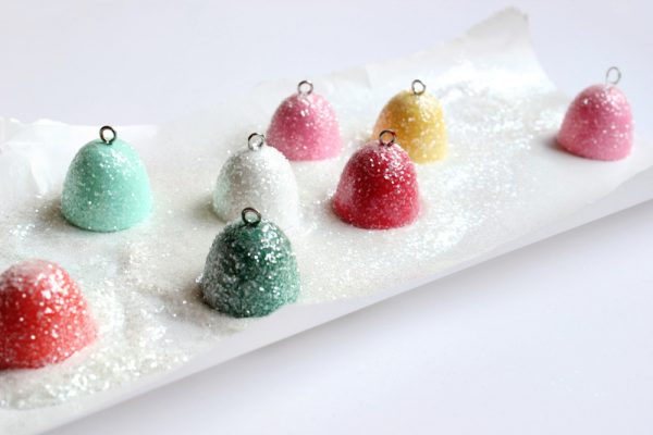 DIY glittery gumdrop ornaments by Hank + Hunt for The Sweetest Occasion