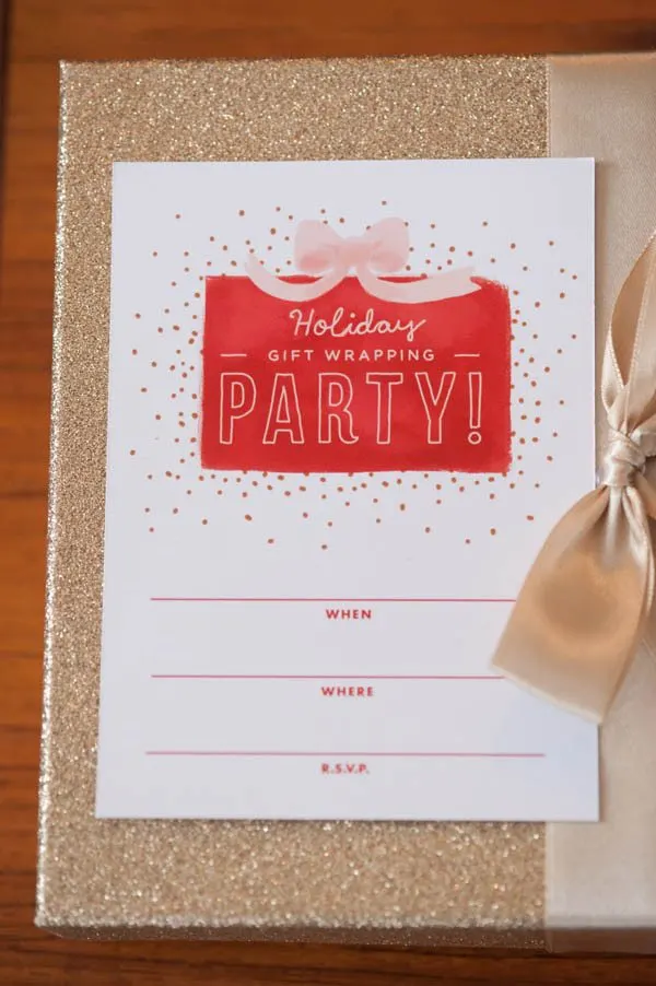 Holiday gift wrapping party from The Sweetest Occasion