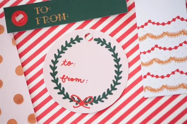 Printable holiday gift tags from The Sweetest Occasion
