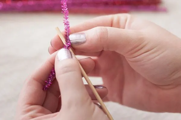 DIY pipe cleaner heart toppers from The Sweetest Occasion