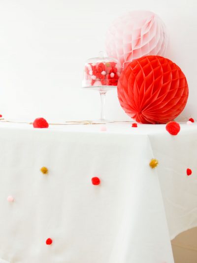DIY Pom Pom Tablecloth thumbnail
