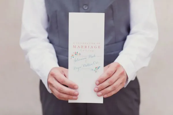 Pretty wedding programs | The Sweetest Occasion