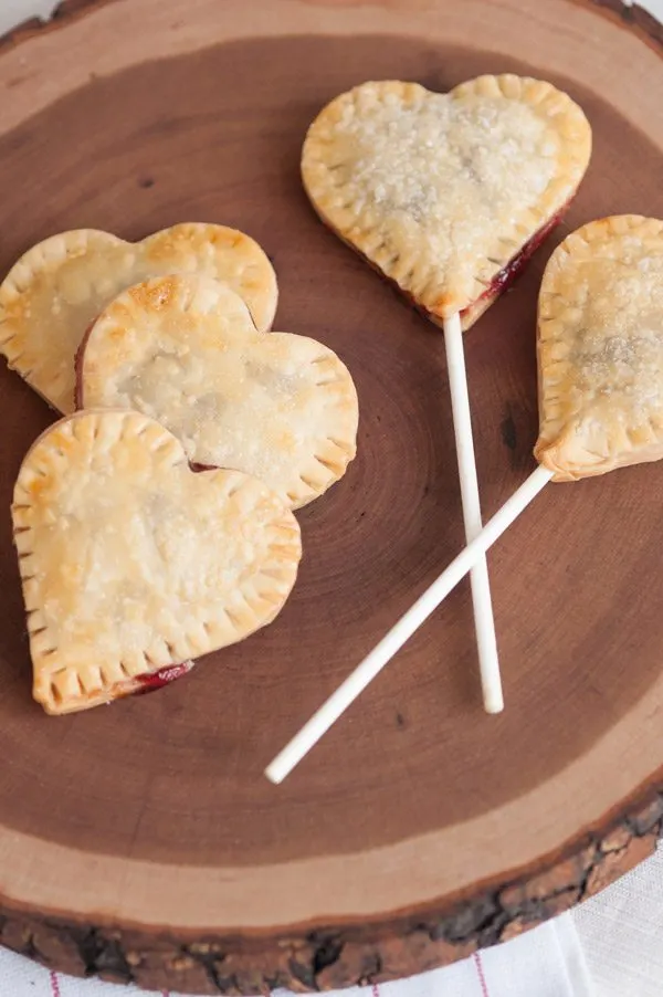 Cherry Jam Heart Pie Pops from The Sweetest Occasion