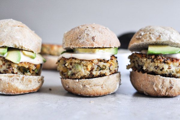 Crispy quinoa sliders