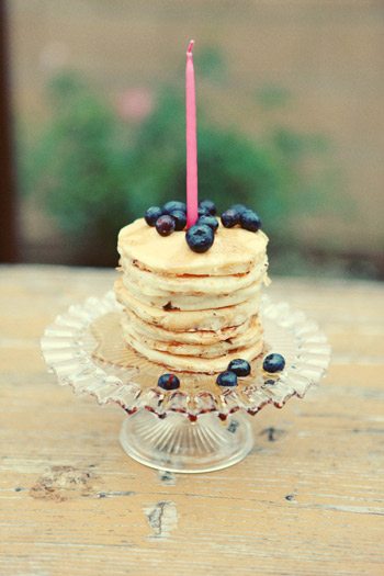 A pancake birthday party