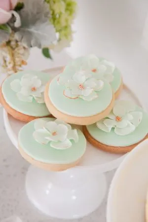 Mint Flower Cookies