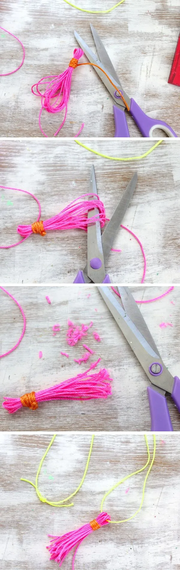 How to make a neon tassel | The Sweetest Occasion