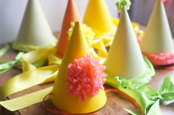 Colorful DIY Party Hats