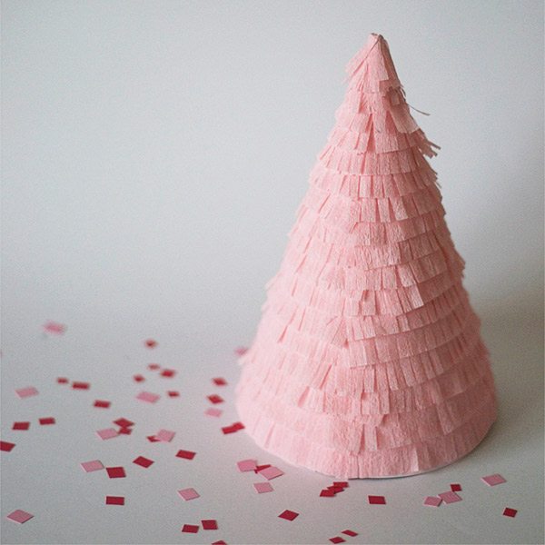 Pink Fringe Party Hat