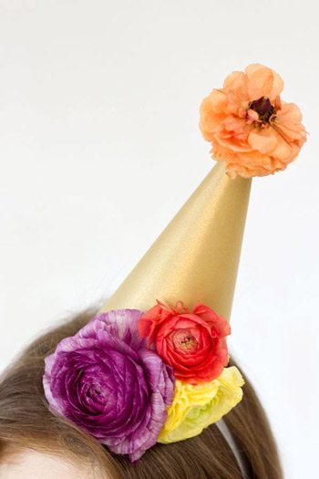 Fresh Flower Party Hat