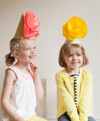 Paper Flower Party Hats
