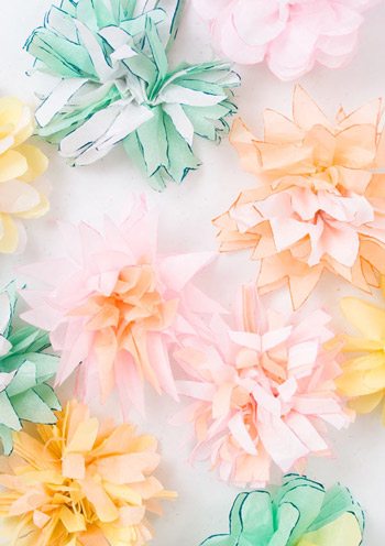 Tissue Flower Garland