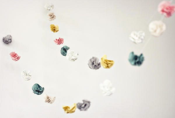 Fabric Flower Garland