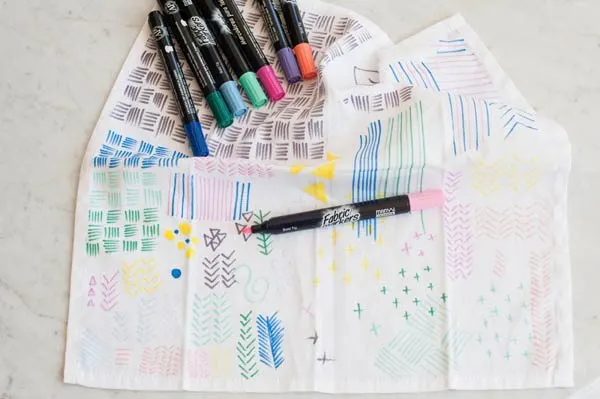 DIY Patterned Cloth Napkins