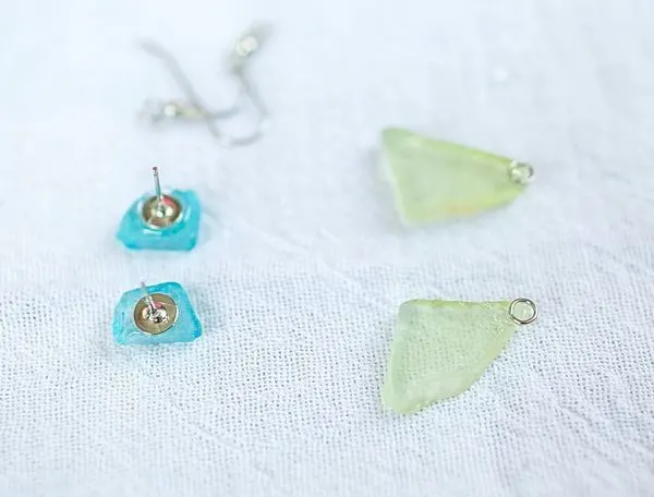 DIY Sea Glass earrings